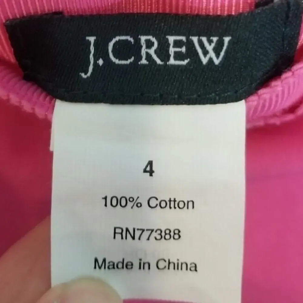 J. Crew Womens Pleated Cotton Mini Skirt Size 4 Preppy Barbiecore Career Corp